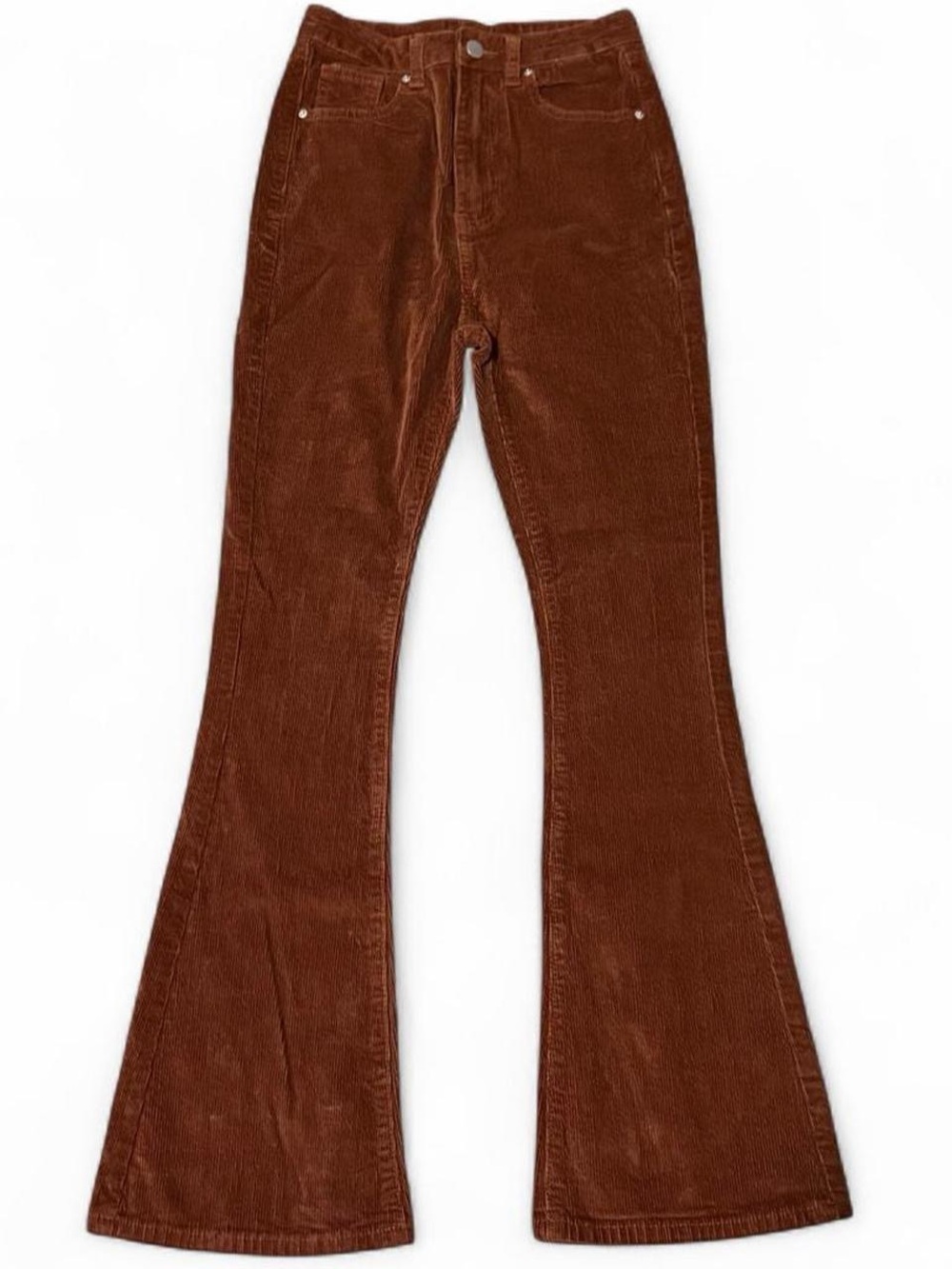 Brown corduroy high waisted flare bootcut pants